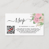 Custom Boho Wedding QR Code UAWG Begleitkarte (Vorderseite)