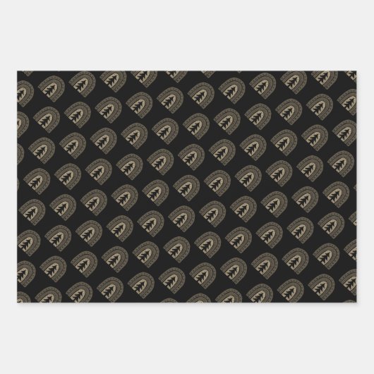 Custom Boho Weihnachtsbaum Packpapier Blatt (Vorderseite 2)