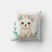 Custom Boho Welppy Chihuahua Pillow Pastel Green Kissen (Vorderseite)