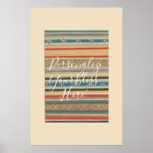 CUSTOM Bold Geometric Japanese Pattern Print Poster (Vorne)