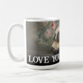 Custom Bold Love You Grandma One Photo Modern Kaffeetasse (Links)