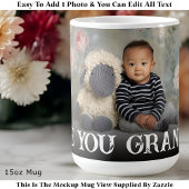 Custom Bold Love You Grandma One Photo Modern Kaffeetasse