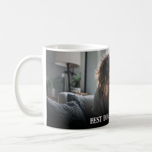 Custom Bold Personalized Dog Walker One Photo  Kaffeetasse (Links)