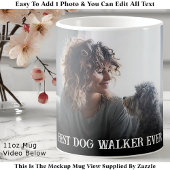 Custom Bold Personalized Dog Walker One Photo  Kaffeetasse