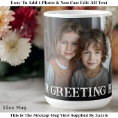 Custom Bold Personalized Family One Photo Kaffeetasse