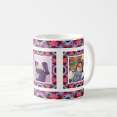 Custom Bold Pink Green Mother's Day Mama Foto Tea Kaffeetasse (VorderseiteRechts)