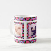 Custom Bold Pink Green Mother's Day Mama Foto Tea Kaffeetasse (Vorderseite Links)