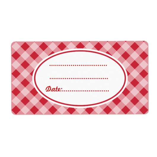 Custom Bold Red Kitchen Labels (Vorne)