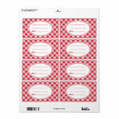 Custom Bold Red Kitchen Labels (Vorne)