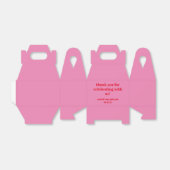 Custom Bold rosa Red Modern Bat Mitzvah Vielen Dan Geschenkschachtel (Ungefaltet)