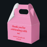 Custom Bold rosa Red Modern Bat Mitzvah Vielen Dan Geschenkschachtel<br><div class="desc">Custom Bold Typografie Bright Pink und Red Modern Bat Mitzvah Vielen Dank für Ihre Gefallen Box</div>