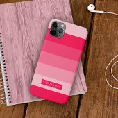 Custom Bold Summer Red Blush Pink Art Strips Case-Mate iPhone Hülle