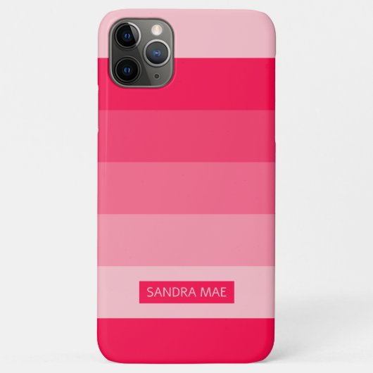 Custom Bold Summer Red Blush Pink Art Strips Case-Mate iPhone Hülle (Rückseite)