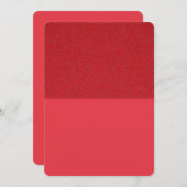 Custom Bold Tomato Red Glitzer Inspiriert Einladun Einladung (Vorne/Hinten)