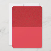 Custom Bold Tomato Red Glitzer Inspiriert Einladun Einladung (Vorderseite)