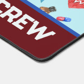 Custom Boo Boo Crew Red Blue School Krankengeschen Schreibtischunterlage (Ecke)