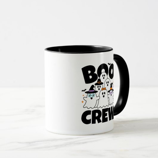 Custom Boo Crew Halloween Family Matching Tasse (VorderseiteRechts)