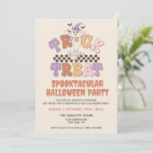 Custom Boo Ghost Niedlich Trick oder Treat Hallowe Einladung (Stehend Vorderseite)