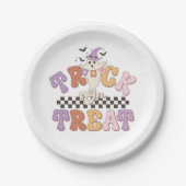 Custom Boo Ghost Niedlich Trick oder Treat Hallowe Pappteller (Vorderseite)