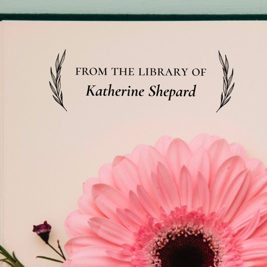 Custom Book Classic "From the Library of" Gummistempel