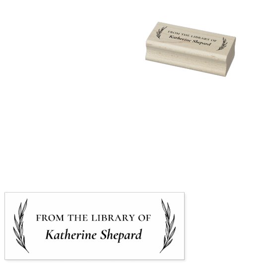 Custom Book Classic "From the Library of" Gummistempel (Stempel)