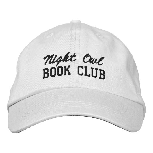 Custom Book Club Name Bestickte Baseballkappe (Vorderseite)