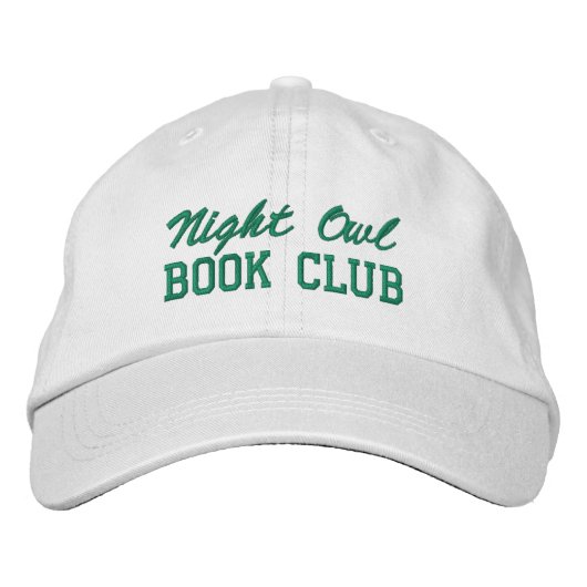 Custom Book Club Name Bestickte Baseballkappe (Vorderseite)