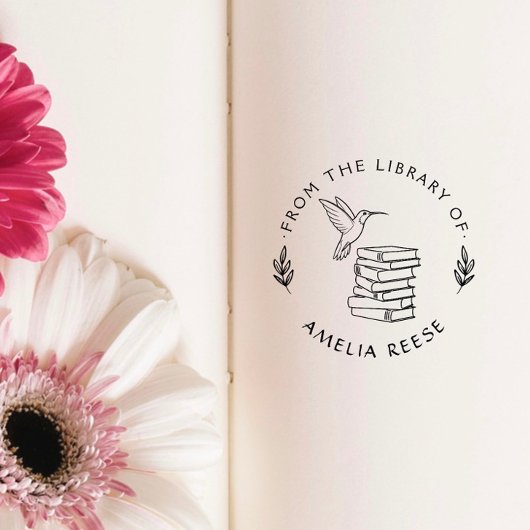 Custom Book From the Library of Hummingbird Permastempel