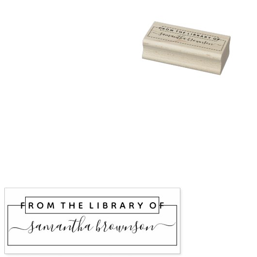 Custom book lover gift Library Gummistempel (Stempel)
