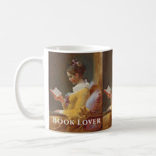 Custom Book Lover Mug – Fragonard Art Kaffeetasse (Links)