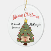 Custom Bookish Christmas Tree Keramik Ornament (Links)