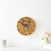 Custom Boppe Bären Fall Clock Runde Wanduhr (Zuhause)