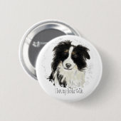 Custom Border Collie - Dog Collection Button (Vorne & Hinten)