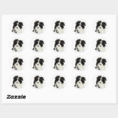 Custom Border Collie - Dog Collection Runder Aufkleber (Blatt)
