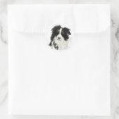 Custom Border Collie - Dog Collection Runder Aufkleber (Tasche)