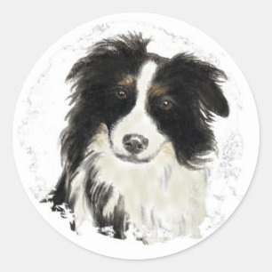 Custom Border Collie - Dog Collection Runder Aufkleber