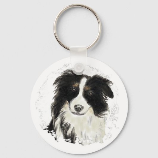 Custom Border Collie - Dog Collection Schlüsselanhänger (Vorderseite)