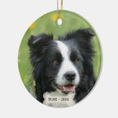 Custom Border Collie Dog Foto Keramik Ornament (Links)