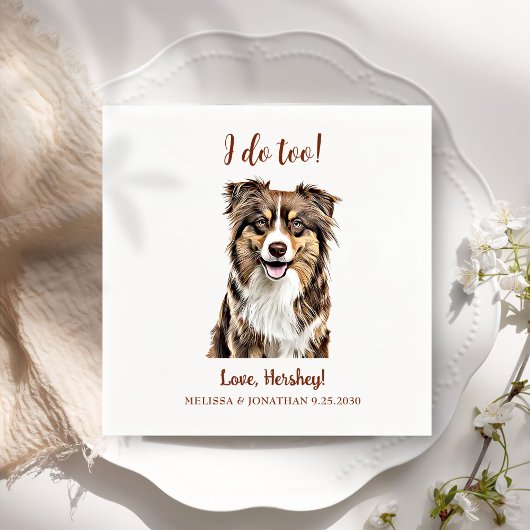 Custom Border Collie Dog Personalisiert tue ich au Serviette