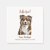Custom Border Collie Dog Personalisiert tue ich au Serviette (Vorderseite)