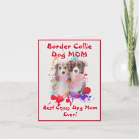 Custom Border Collie Mama Best Crazy Dog Digital