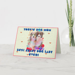 Custom Border Collie Mama Dog Crazy Dog Lady Card Dankeskarte