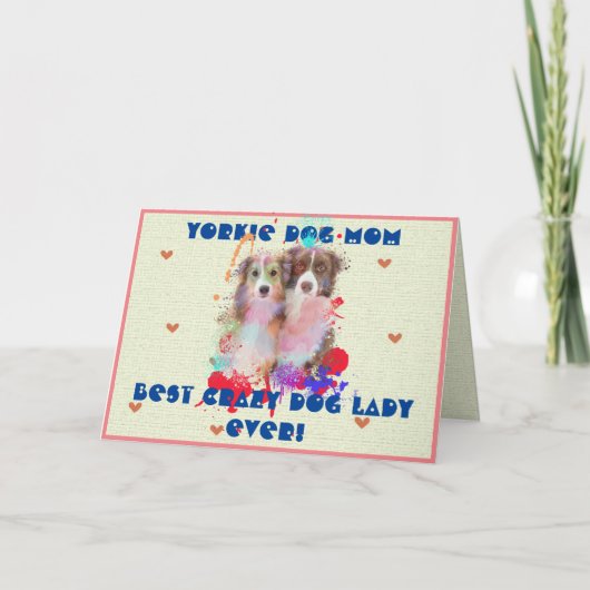 Custom Border Collie Mama Dog Crazy Dog Lady Card Dankeskarte (Vorderseite)
