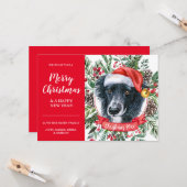 Custom Border Collie Preisgünstige Weihnachtskarte Karte (Vorderseite/Rückseite Beispiel)