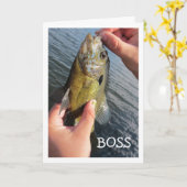 Custom Boss Fishing Spaß Geburtstag Karte (Gelbe Blume)