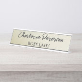 Custom Boss Lady Funny Schreibtischnamensplakette (Vorderseite )