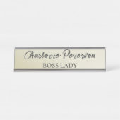 Custom Boss Lady Funny Schreibtischnamensplakette (Vorderseite )