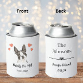 Custom Boston Terrier Pet Wedding Can Cooler Dosenkühler