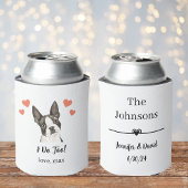 Custom Boston Terrier Pet Wedding Can Cooler Dosenkühler