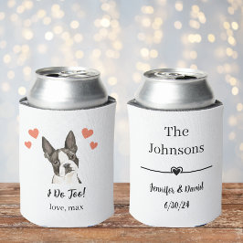 Custom Boston Terrier Pet Wedding Can Cooler Dosenkühler